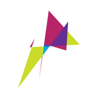 Canlı, enerjik, soyut geometrik, açısal, keskin sanat. Rastgele Picasso tarzı geometri vektörü. Dikenli, ince, kaotik sanatsal çizim