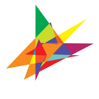 Canlı, enerjik, soyut geometrik, açısal, keskin sanat. Rastgele Picasso tarzı geometri vektörü. Dikenli, ince, kaotik sanatsal çizim