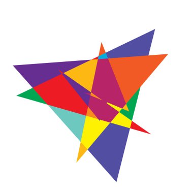 Canlı, enerjik, soyut geometrik, açısal, keskin sanat. Rastgele Picasso tarzı geometri vektörü. Dikenli, ince, kaotik sanatsal çizim