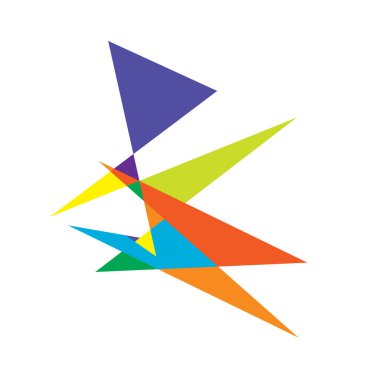 Canlı, enerjik, soyut geometrik, açısal, keskin sanat. Rastgele Picasso tarzı geometri vektörü. Dikenli, ince, kaotik sanatsal çizim