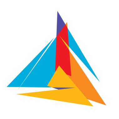 Canlı, enerjik, soyut geometrik, açısal, keskin sanat. Rastgele Picasso tarzı geometri vektörü. Dikenli, ince, kaotik sanatsal çizim