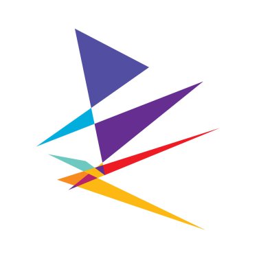 Canlı, enerjik, soyut geometrik, açısal, keskin sanat. Rastgele Picasso tarzı geometri vektörü. Dikenli, ince, kaotik sanatsal çizim