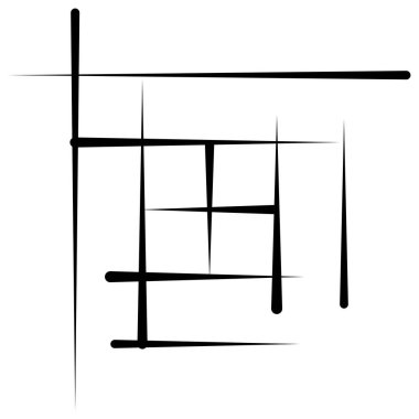 Soyut ızgara, ağ, kafes, rendeleyici geometrik element. Rastgele çizgileri olan hücresel, retiküler desen. Kesişen, çapraz çizgiler vektör çizimi
