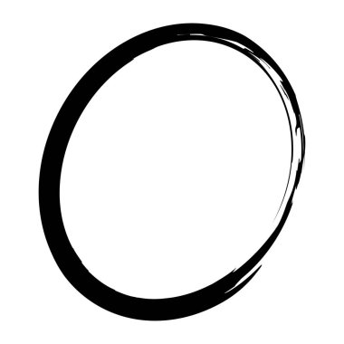 Siyah ve beyaz, grunge Circle hatları. Soyut desenli oval, elips. Boya sıçraması, suluboya efekt çizimi. Mürekkep lekesi, mürekkep, leke efekti