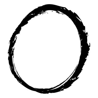 Siyah ve beyaz, grunge Circle hatları. Soyut desenli oval, elips. Boya sıçraması, suluboya efekt çizimi. Mürekkep lekesi, mürekkep, leke efekti