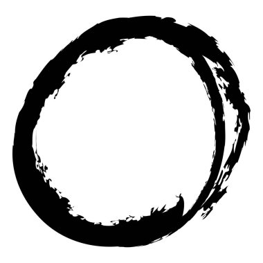 Siyah ve beyaz, grunge Circle hatları. Soyut desenli oval, elips. Boya sıçraması, suluboya efekt çizimi. Mürekkep lekesi, mürekkep, leke efekti