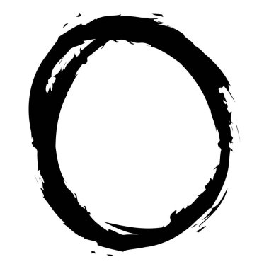 Siyah ve beyaz, grunge Circle hatları. Soyut desenli oval, elips. Boya sıçraması, suluboya efekt çizimi. Mürekkep lekesi, mürekkep, leke efekti