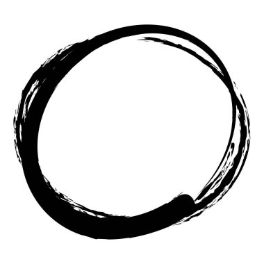 Siyah ve beyaz, grunge Circle hatları. Soyut desenli oval, elips. Boya sıçraması, suluboya efekt çizimi. Mürekkep lekesi, mürekkep, leke efekti