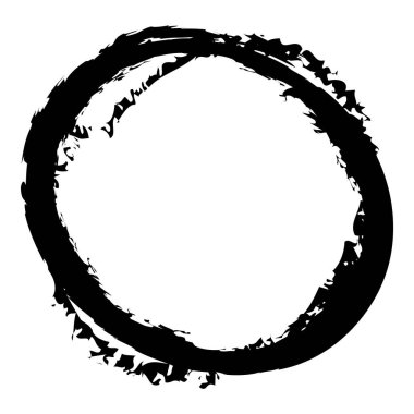 Siyah ve beyaz, grunge Circle hatları. Soyut desenli oval, elips. Boya sıçraması, suluboya efekt çizimi. Mürekkep lekesi, mürekkep, leke efekti