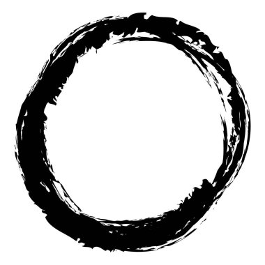 Siyah ve beyaz, grunge Circle hatları. Soyut desenli oval, elips. Boya sıçraması, suluboya efekt çizimi. Mürekkep lekesi, mürekkep, leke efekti