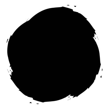 Pis, grunge desenli daire, oval. Mürekkep lekesi, leke, leke ve sıçrama efekti çizimi. Mürekkep lekesi, leke şeklinde.