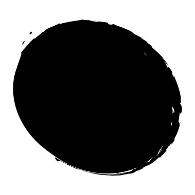 Pis, grunge desenli daire, oval. Mürekkep lekesi, leke, leke ve sıçrama efekti çizimi. Mürekkep lekesi, leke şeklinde.