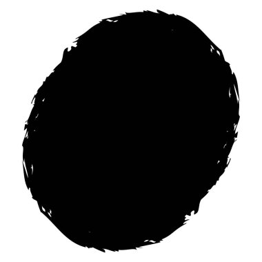 Pis, grunge desenli daire, oval. Mürekkep lekesi, leke, leke ve sıçrama efekti çizimi. Mürekkep lekesi, leke şeklinde.