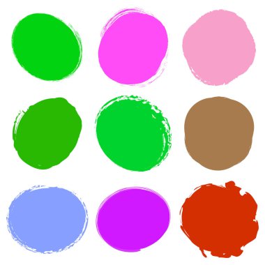 İğrenç, grunge doku dairesi, oval soyut element. Mürekkep lekesi, leke, leke, soyut sulu boya elementi.