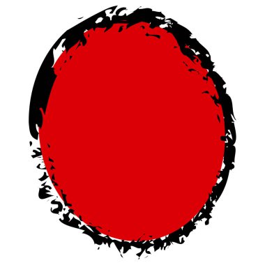 İğrenç, grunge doku dairesi, oval soyut element