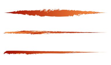 Renkli grungy, desenli grunge strokes seti. Sketchy, çizik çizgisi ayırıcıları