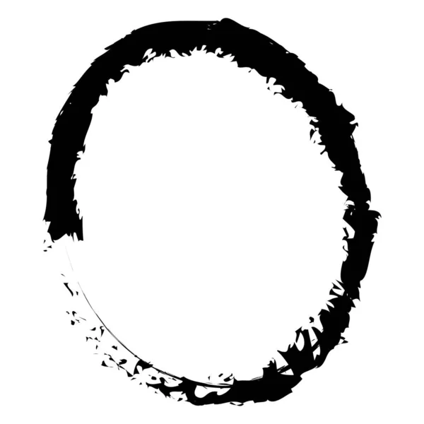 Czarno Biały Grungy Kontur Grunge Abstrakcyjne Teksturowane Owalne Eliptyczne Rozprysk — Wektor stockowy