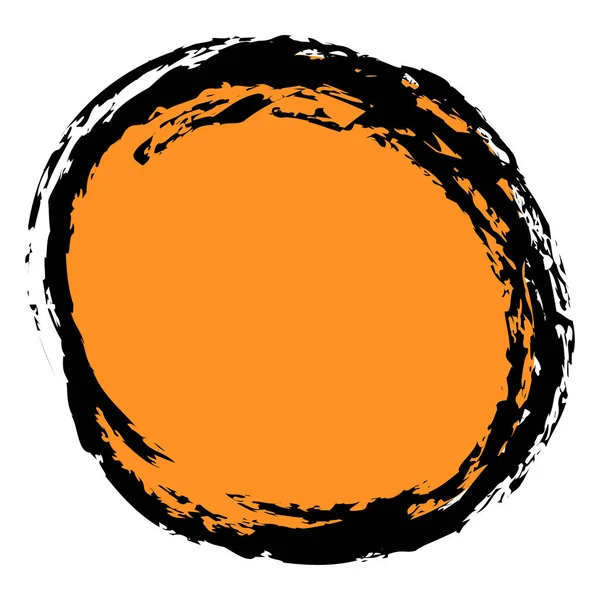 Grungy Grunge Texture Circle Owalny Element Abstrakcyjny — Wektor stockowy