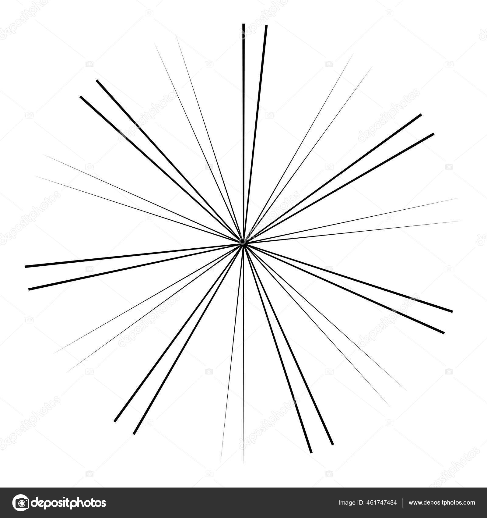 Radial Converging Radiating Lines Circular Burst Lines Starburst