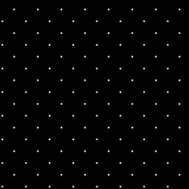 Polkadotlar, noktalı, kusursuz bir şekilde tekrarlanabilir, tekrarlanabilir desen. Benekli, noktalı Popart çizgi roman efekti. Benekler, benekler, serpiştirme temel, basit geometrik fayanslar siyah ve beyaz, tek renkli desen