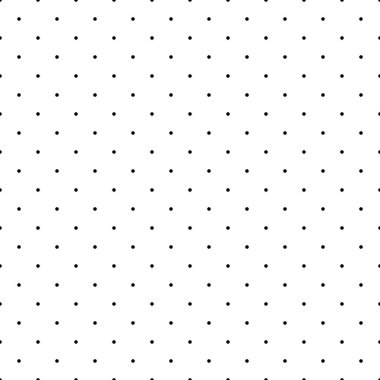Polkadotlar, noktalı, kusursuz bir şekilde tekrarlanabilir, tekrarlanabilir desen. Benekli, noktalı Popart çizgi roman efekti. Benekler, benekler, serpiştirme temel, basit geometrik fayanslar siyah ve beyaz, tek renkli desen