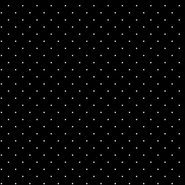 Polkadotlar, noktalı, kusursuz bir şekilde tekrarlanabilir, tekrarlanabilir desen. Benekli, noktalı Popart çizgi roman efekti. Benekler, benekler, serpiştirme temel, basit geometrik fayanslar siyah ve beyaz, tek renkli desen