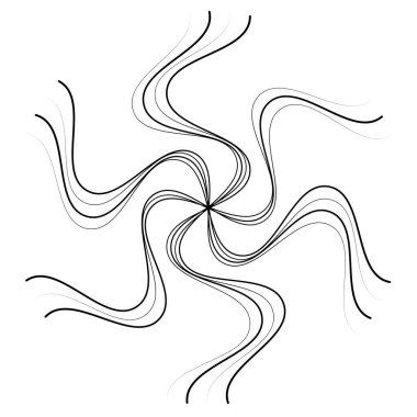 Radikal, soyut motivasyon yayıyor, ikon, mandala elementi. Bozulmuş, deforme olmuş, dairesel çizgiler çizilmiş. Merkezde çapraz çizgiler birleştiriliyor, kesişiyor