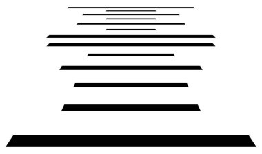 Perspektif olarak dinamik üç boyutlu çizgiler. Kaybolan, azalan çizgiler, çizgiler. Uzaysal çizgiler, soyut geometrik vektör çizimleri.