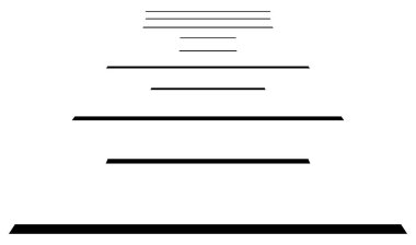 Perspektif olarak dinamik üç boyutlu çizgiler. Kaybolan, azalan çizgiler, çizgiler. Uzaysal çizgiler, soyut geometrik vektör çizimleri.