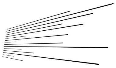 Perspektif olarak dinamik üç boyutlu çizgiler. Kaybolan, azalan çizgiler, çizgiler. Uzaysal çizgiler, soyut geometrik vektör çizimleri.