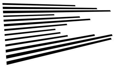 Perspektif olarak dinamik üç boyutlu çizgiler. Kaybolan, azalan çizgiler, çizgiler. Uzaysal çizgiler, soyut geometrik vektör çizimleri.