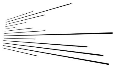 Perspektif olarak dinamik üç boyutlu çizgiler. Kaybolan, azalan çizgiler, çizgiler. Uzaysal çizgiler, soyut geometrik vektör çizimleri.