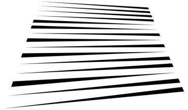 Perspektif olarak dinamik üç boyutlu çizgiler. Kaybolan, azalan çizgiler, çizgiler. Uzaysal çizgiler, soyut geometrik vektör çizimleri.