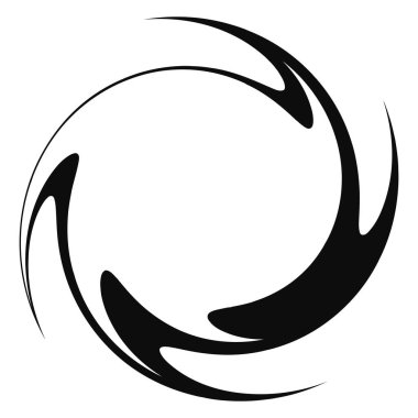 Spiral, girdap, soyut elementler. Volt, sarmal bükülmüş radyal element