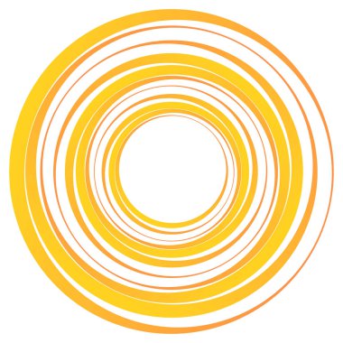 Geometrik spiral, girdap, daireler. Soyut dairesel illüstrasyon. Çevir, çevir, dönüş efekti çemberleri, daireler. Kasırga, girdap etkisi elementi