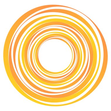 Geometrik spiral, girdap, daireler. Soyut dairesel illüstrasyon. Çevir, çevir, dönüş efekti çemberleri, daireler. Kasırga, girdap etkisi elementi