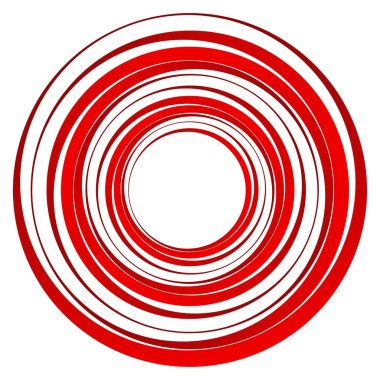 Geometrik spiral, girdap, daireler. Soyut dairesel illüstrasyon. Çevir, çevir, dönüş efekti çemberleri, daireler. Kasırga, girdap etkisi elementi