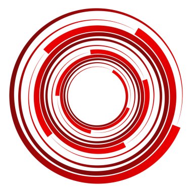 Geometrik spiral, girdap, daireler. Soyut dairesel illüstrasyon. Çevir, çevir, dönüş efekti çemberleri, daireler. Kasırga, girdap etkisi elementi