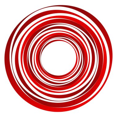 Geometrik spiral, girdap, daireler. Soyut dairesel illüstrasyon. Çevir, çevir, dönüş efekti çemberleri, daireler. Kasırga, girdap etkisi elementi