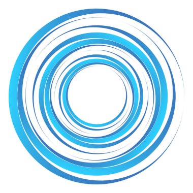 Geometrik spiral, girdap, daireler. Soyut dairesel illüstrasyon. Çevir, çevir, dönüş efekti çemberleri, daireler. Kasırga, girdap etkisi elementi