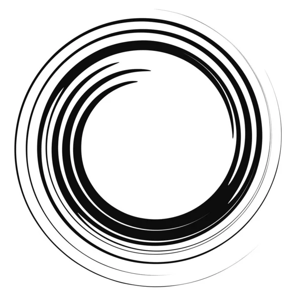 Espiral Redemoinho Girar Elemento Abstrato Voluta Hélice Torcida Elemento Radial — Vetor de Stock