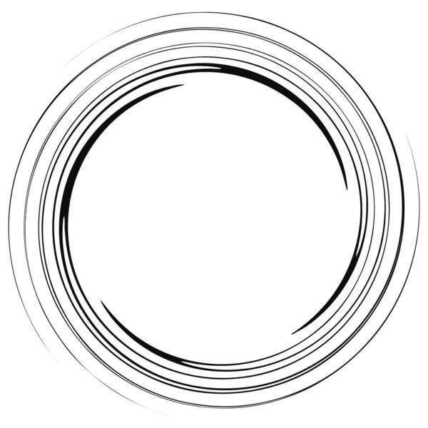 Spirale Vortice Vortice Elemento Astratto Elemento Radiale Contorto Elica Voluta — Vettoriale Stock