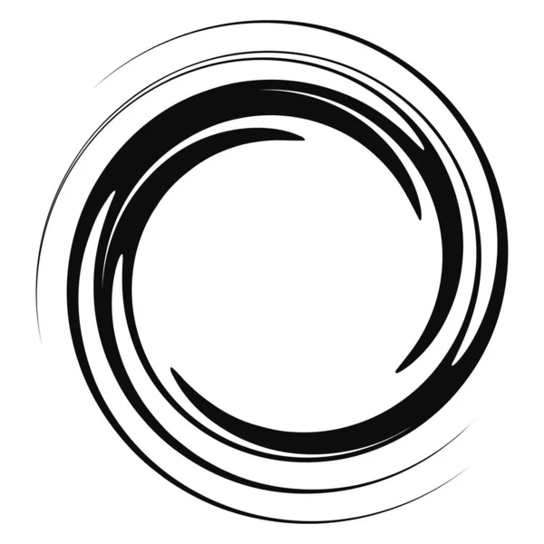 Spiral Virvlande Virvlande Abstrakt Element Volut Spiralvridet Radiellt Element — Stock vektor