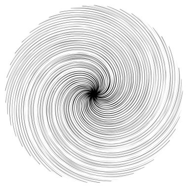 Spiral, girdap, dönme vektör tasarım elementi. Volute, helix, whorl illüstrasyon