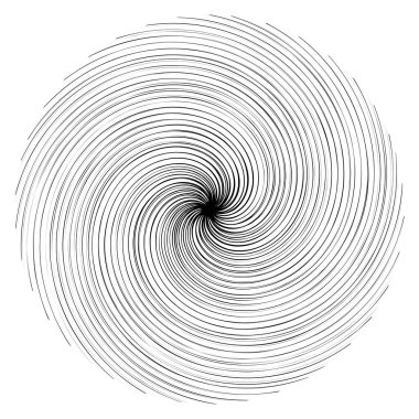 Spiral, girdap, dönme vektör tasarım elementi. Volute, helix, whorl illüstrasyon