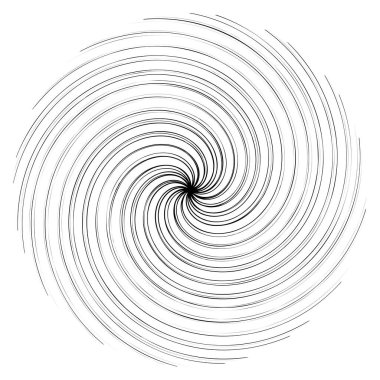 Spiral, girdap, dönme vektör tasarım elementi. Volute, helix, whorl illüstrasyon