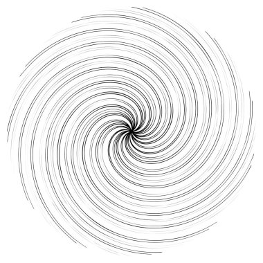 Spiral, girdap, dönme vektör tasarım elementi. Volute, helix, whorl illüstrasyon