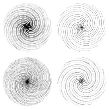 Spiral, girdap, dönme vektör tasarım elementi. Volute, helix, whorl illüstrasyon