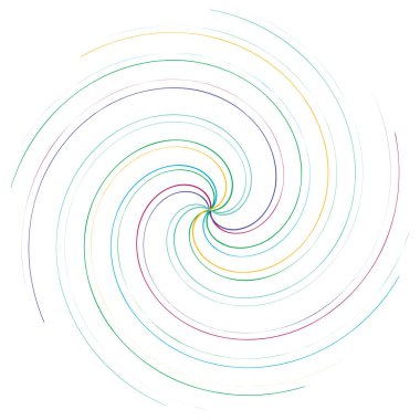 Spiral, girdap, dönme vektör tasarım elementi. Volute, helix, whorl illüstrasyon.