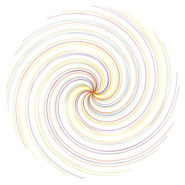 Spiral, girdap, dönme vektör tasarım elementi. Volute, helix, whorl illüstrasyon.